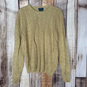 Polo Ralph Lauren Cashmere Cable Knit Sweater Preppy Heritage Classic Fall XL